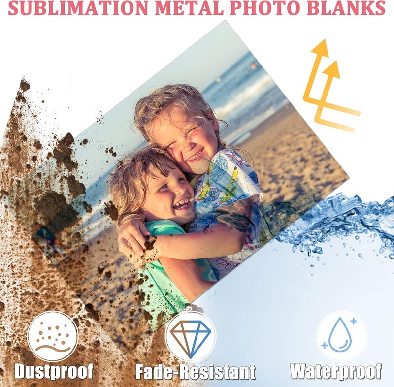ToBeAce 10 Pcs Sublimation Metal Photo Blanks 10x12 Inch Metal Sublimation Sign Blanks 0.45mm Thick Aluminum Sublimation Blanks for DIY Photo Sign Wall Poster Frame,Crafts,Gift,Home Decor - Image 3